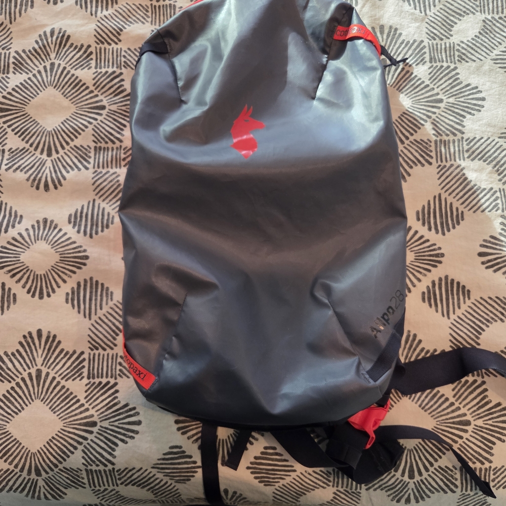 Cotopaxi Gray and Red Backpack